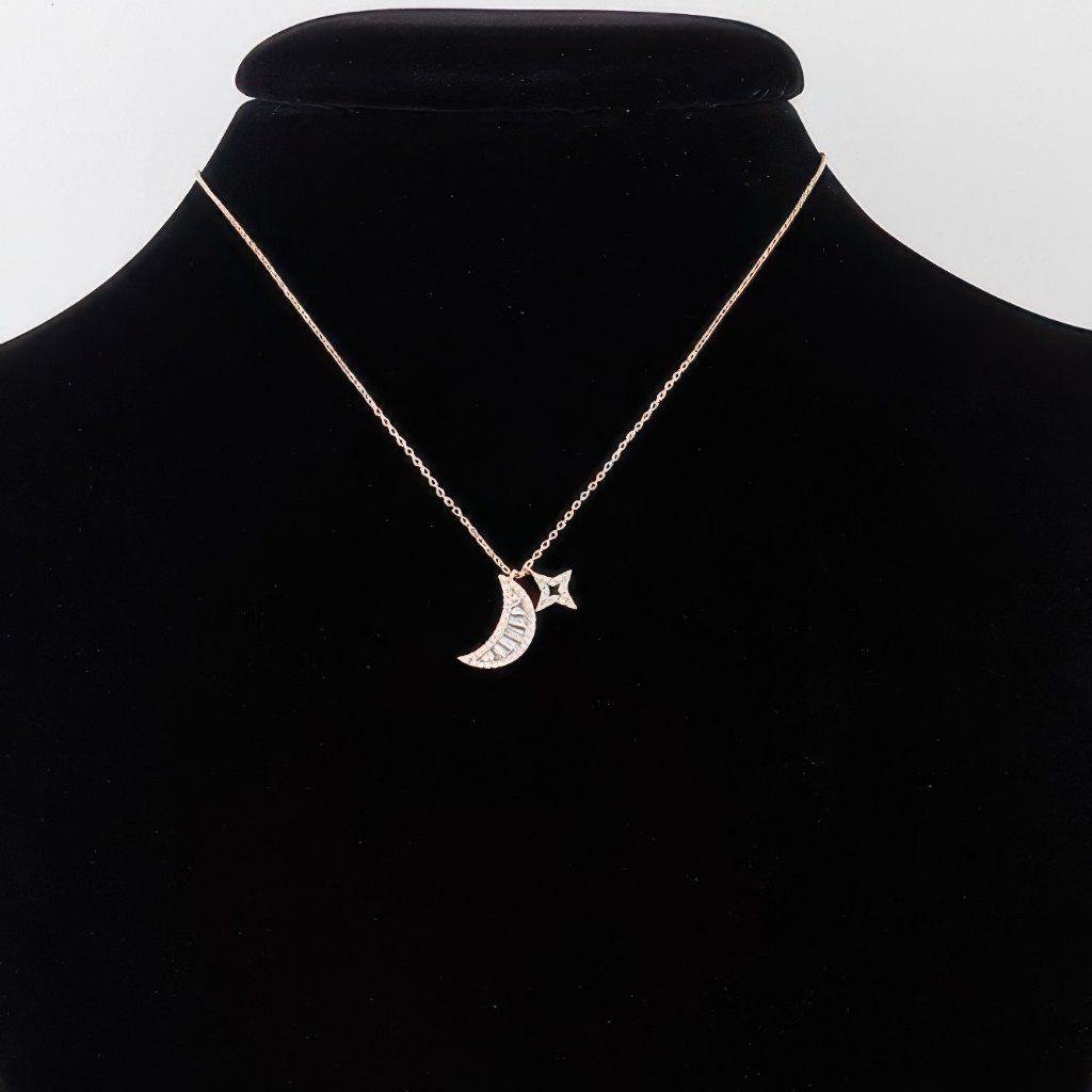 Jeweled Sun N Moon Necklace 29$